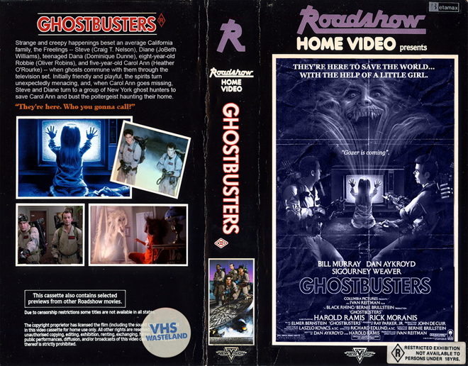 GHOSTBUSTERS POLTERGEIST CUSTOM VHS COVER CUSTOM VHS COVER, MODERN VHS COVER, CUSTOM VHS COVER, VHS COVER, VHS COVERS
